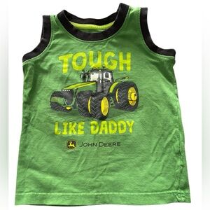 John Deere Green and Black Kids Tank Top